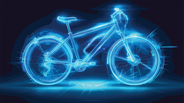 Bioluminescent bike white background isolated background