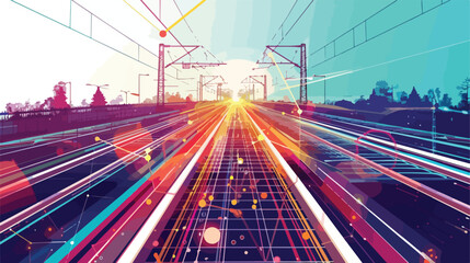 Fototapeta na wymiar Biometric access high speed railways