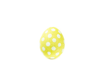 Easter eggs isolated on a white background. Handmade colorful Easter eggs. Easter celebration concept.