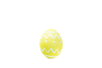 Easter eggs isolated on a white background. Handmade colorful Easter eggs. Easter celebration concept.