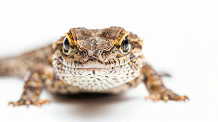 Reptile isolated on white background.