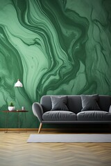 Green marble pattern that has the outlines of marble, in the style of luxurious, poured 