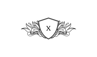 Royal Heraldic Shield Alphabetical Logo