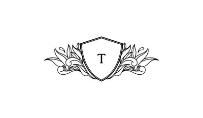 Royal Heraldic Shield Alphabetical Logo