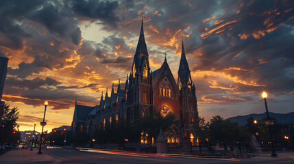 Salt Lake City, Utah. Cathedral of Madeleine. Salt Lake
