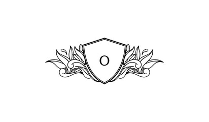 Royal Heraldic Shield Alphabetical Logo