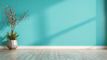 Turquoise background with copy space