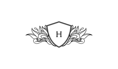 Royal Heraldic Shield Alphabetical Logo