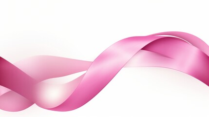Pink ribbon. Breast cancer awareness ribbon. 