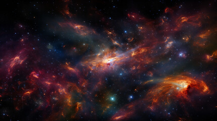 Fototapeta na wymiar Photograph of the Universe Capturing Thousands of Galaxies