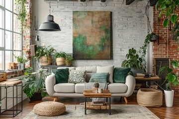 Modern living room in a beautiful apartment.
