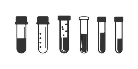 Medical test tube icon set. Vector illustration design.