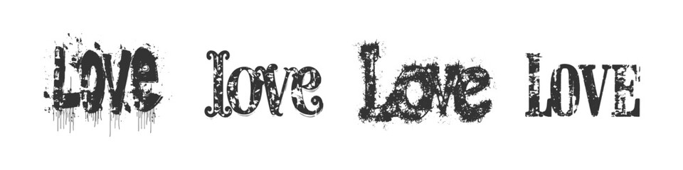 Love lettering . Vector illustration design.