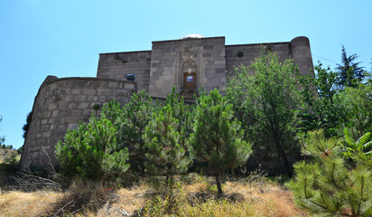 Fototapeta na wymiar Located in Cankiri, Turkey, Tas Mescit was built during the Seljuk period.