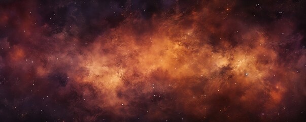 Maroon nebula background with stars and sand