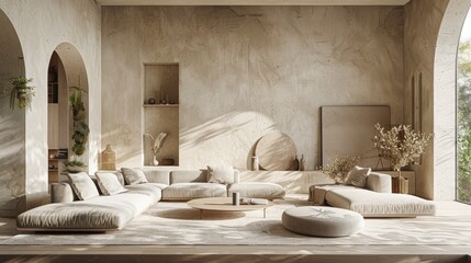 Luxurious mediterranean living room.