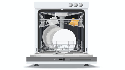 Dishwasher Icon white background isolated background