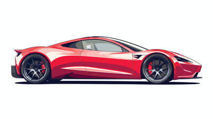 Electric supercars zoom automotive white background