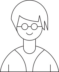 Nerd Boy Character Avatar

