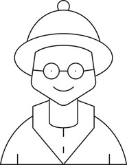 Nerd Boy Character Avatar
