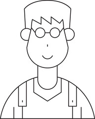 Nerd Boy Character Avatar
