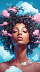 portrait of a girl with hair