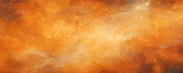 Orange nebula background with stars and sand