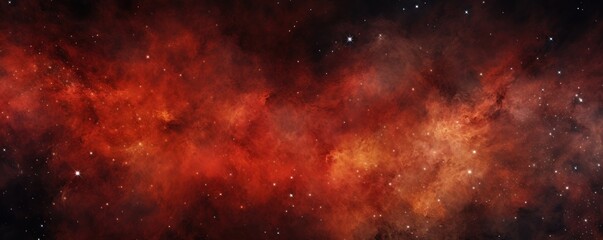 Red nebula background with stars and sand