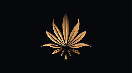 Naklejka na ściany i meble Cannabis or Marijuana for Logo or Icon Concept