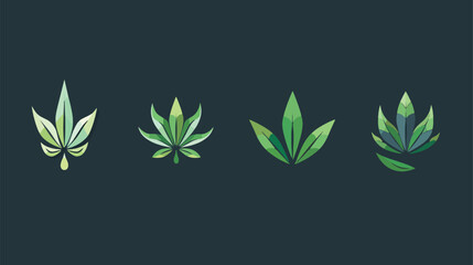 Cannabis or Marijuana for Logo or Icon Concept - obrazy, fototapety, plakaty