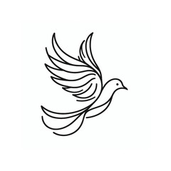 Bird Icon Illustration Line Art