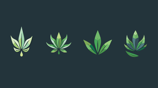Cannabis or Marijuana for Logo or Icon Concept