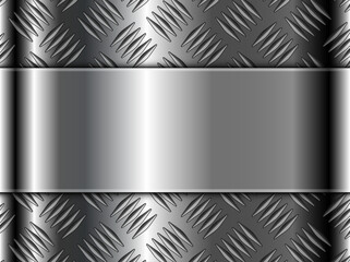 Fototapety  Metallic shiny background with technology diamond plate pattern, steel metal lustrous texture as industrial background.