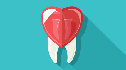 Dental protection icon in flat style.