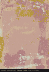 Grunge background: Old paint (vintage surface in pink and ochre yellow)