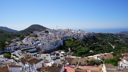view of the white village Frigiliana