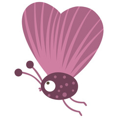 Bee caterpillar cocoons flat cartoon vector art, png transparent background