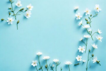 spring background with white flowers