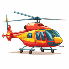 Helicopter isolated on white background isolated on