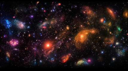 Fototapeta na wymiar Photograph of the Universe Capturing Thousands of Galaxies