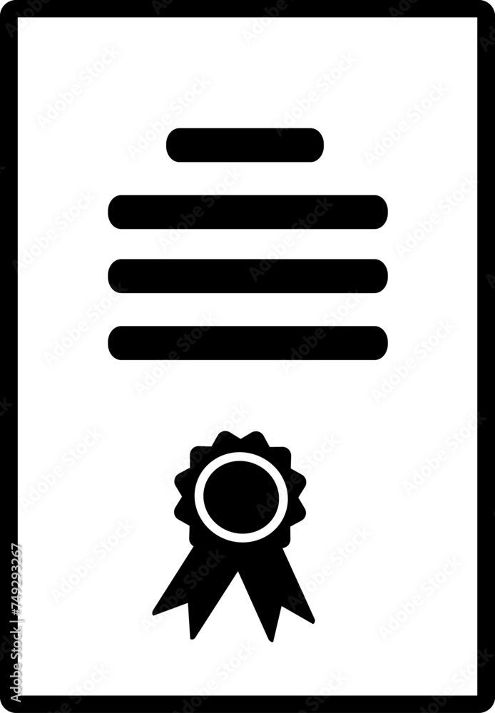 Poster certificate icon. replaceable vector design.