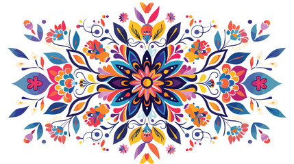 Fototapeta na wymiar Mandala flower decoration doodle