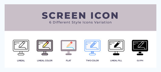 Screen symbol. logo. icon vector illustration.
