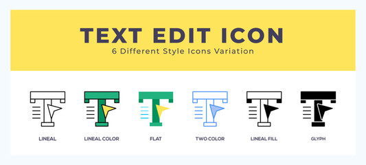 Text edit icon vector for web. and mobile app