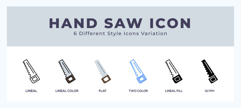 Hand saw icon for websites and apps. vector illustration