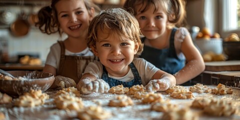Homemade Happiness, A Baking Day with the Kids, Joyful Baking, Generative AI