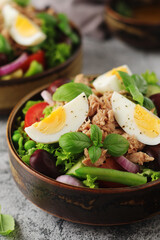 Nicoise salad - traditional French dish	