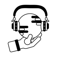A well-designed glyph icon of world music day 