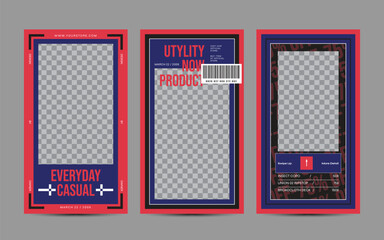 Hype social media post template set. Modern social media post bundle vector, Design editable template for social Template