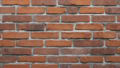 Naklejka premium Textured Red Brick Wall Background for Prints. AI Generated